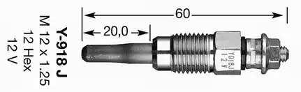 Свеча накаливания NGK 6285 (Y-918J, D-Power 2, DP2)